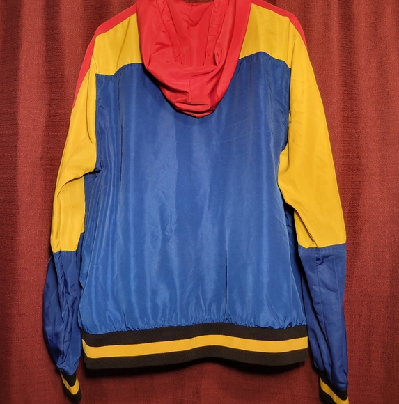 FOREVER 21 Men’s XLarge Color Block Int'l Worldwide Affairs Windbreaker Jacket - Picture 3 of 4